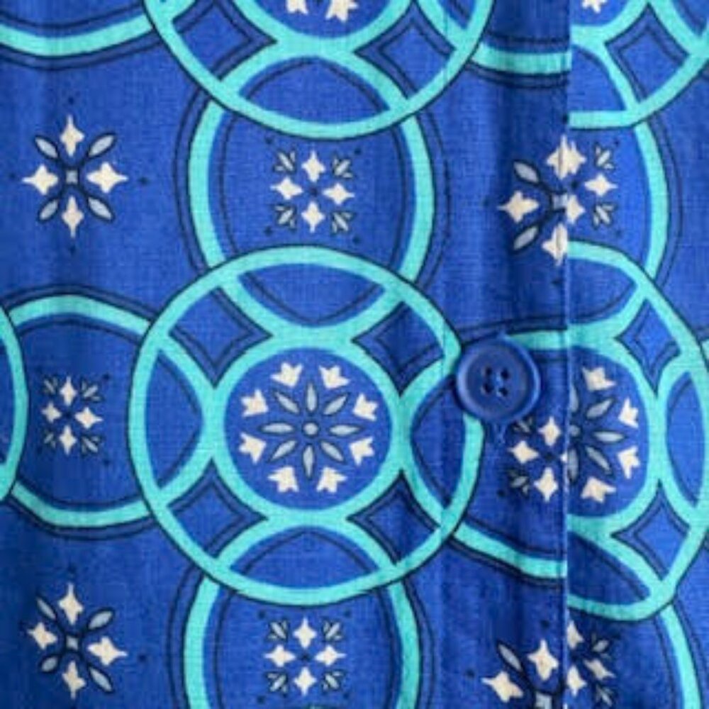 Liz Claiborne AmeriMark Blue Geometric Sleeveless Maxi Dress NWT Size X-Large - Picture 6 of 8